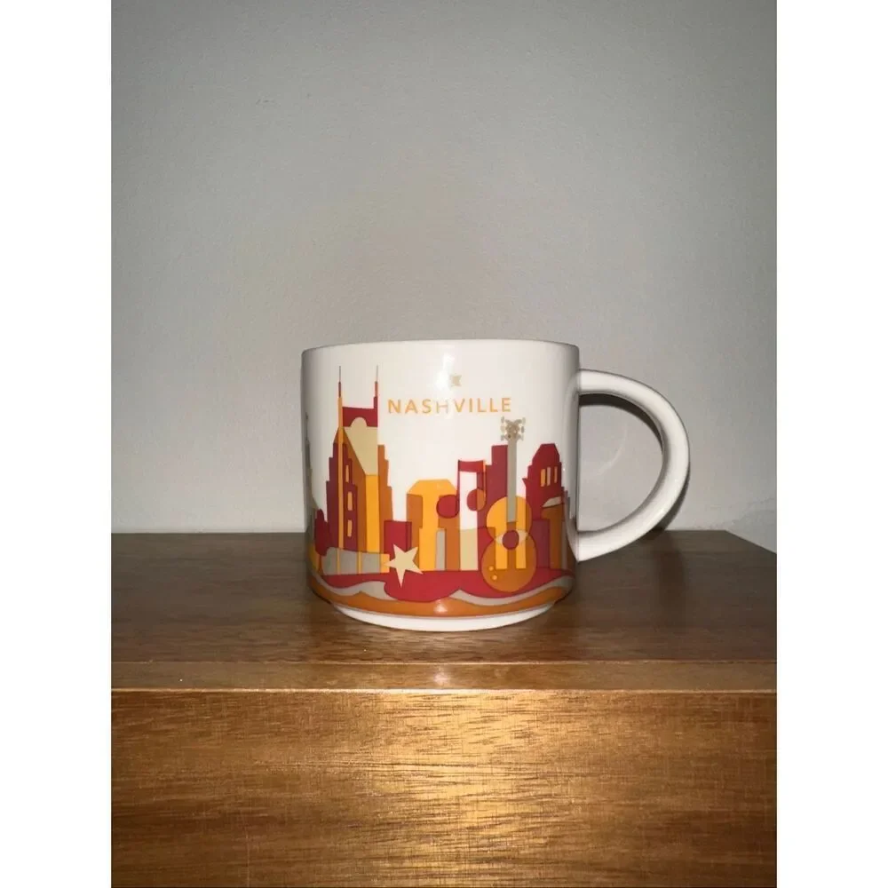 Starbucks Mug Nashville You Are Here 2017 14oz Coffee Cup White